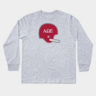 Alabama Alpha Omega Epsilon Retro Helmet Kids Long Sleeve T-Shirt